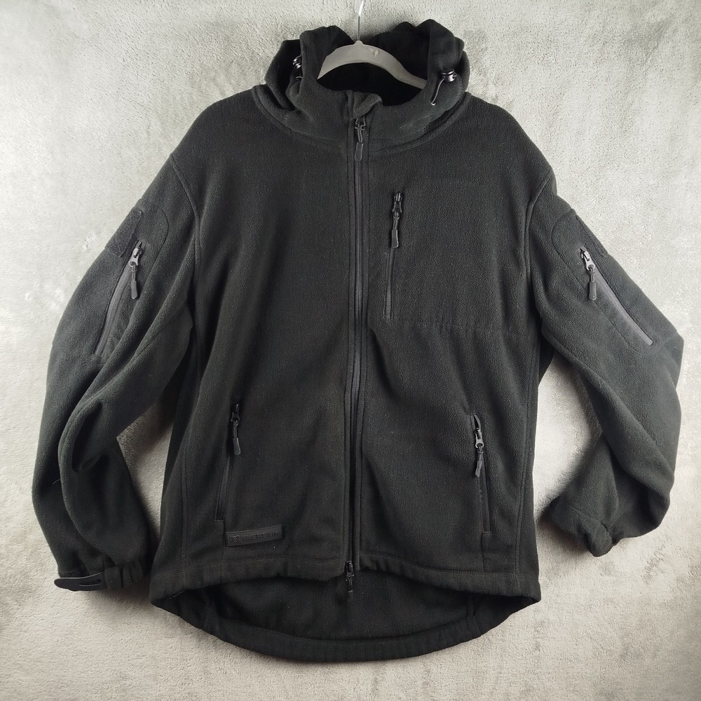 BAERSkin Hoodie‎ Mens L Tactical 3.0 Black Fleece Full Zip Pockets Outdoor